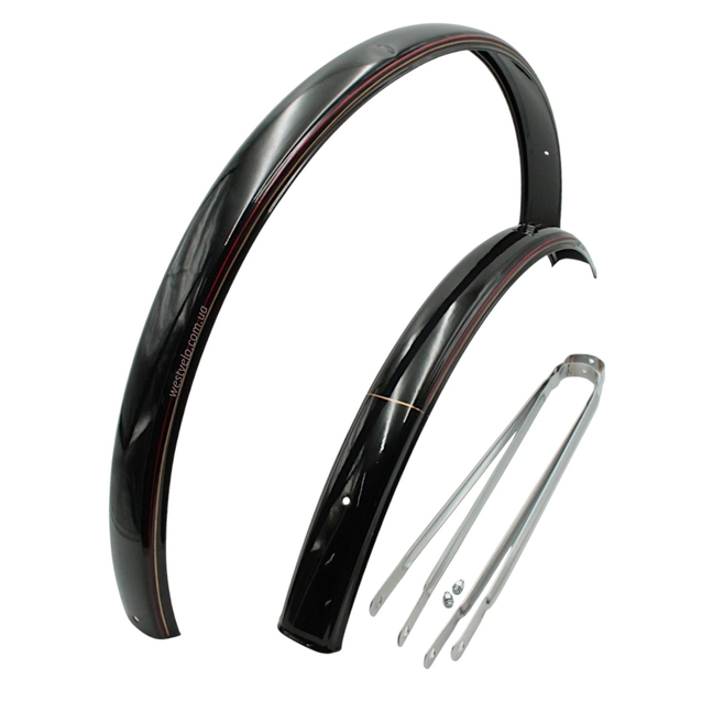 Крила 28 сталеві чорні з полосками "Sovereigh" фото westvelo.com