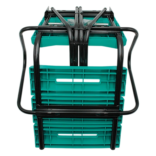 Крісло дитяче метал. на зад. багажник, "Лавочка" посилене, бірюзове фото westvelo.com