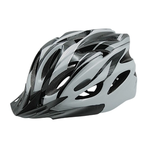 Вело шолом "TK Sport" 074 (56 см) з мигалкою, біло-чорний