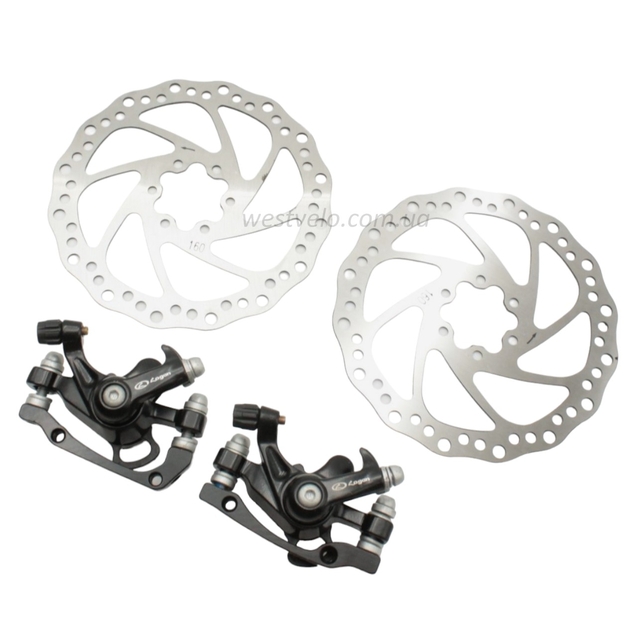 Дискові гальма Repute DSC 510 : 2 супорта F160/R140+F180/R160, 2 диски Ø160) фото westvelo.com