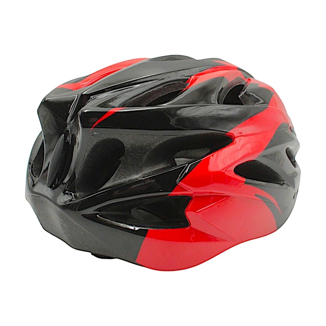 Вело шолом "TK Sport" 074 (56 см) з мигалкою, чорно-червоний фото westvelo.com