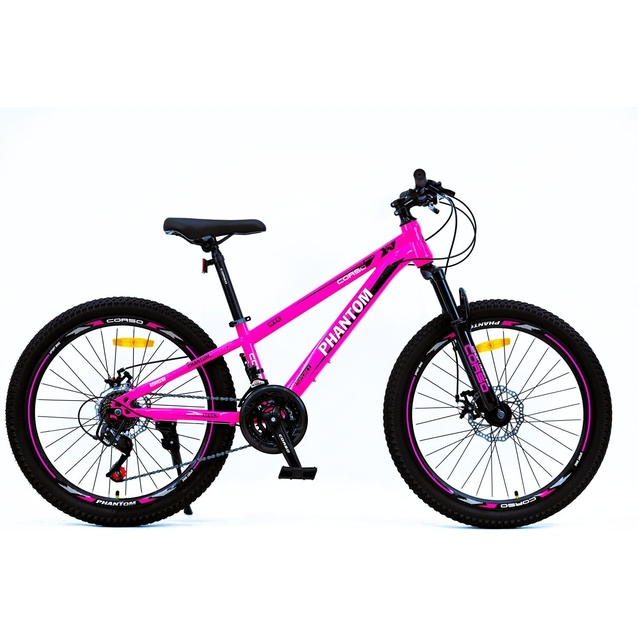 Велосипед 24 ST Corso «PHANTOM» PH-51884 сталь 11", (к-т SunRun) рожевий фото westvelo.com