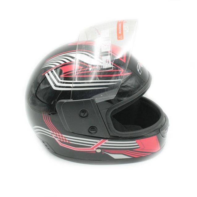 Мото шолом, закритий (S 55-56) F2 чорно-червоний глянець (825-3) фото westvelo.com