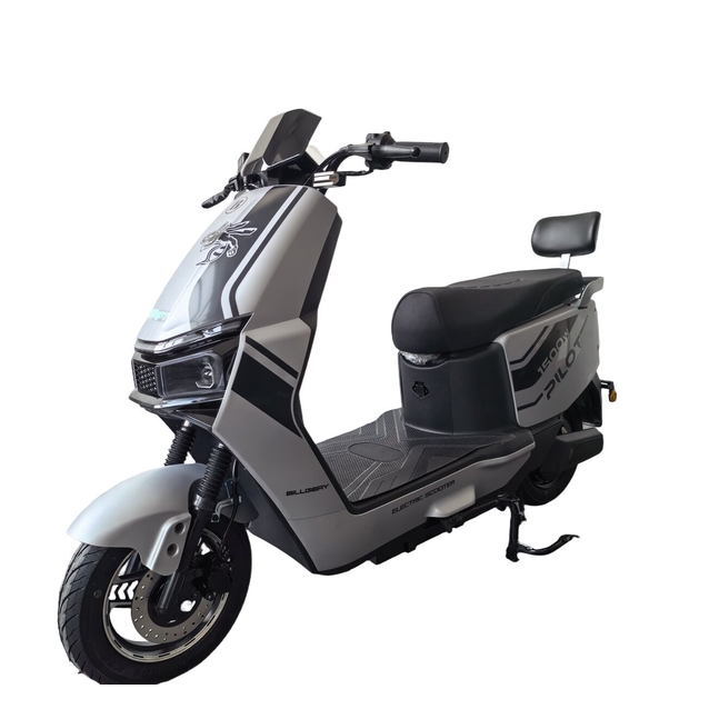 Електроскутер Corso «PILOT» PL-098087, двигун 1500W, акумулятор 72V 32Ah графеновий, сірий, колеса 10" + 1 ящик. акум фото westvelo.com