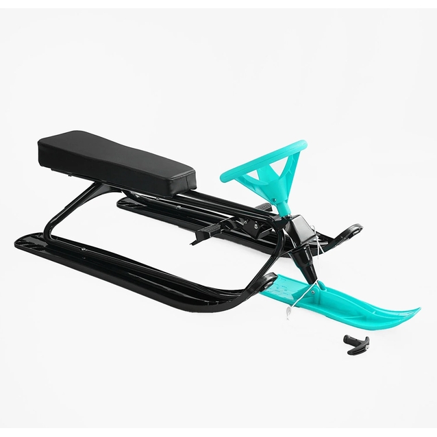 Санки з кермом (снігокат) Skyper сталевий, бірюзовий фото westvelo.com