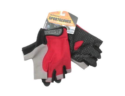 Рукавиці "L" (21-22 см) HONGMAILONG червоно-сірі (370)