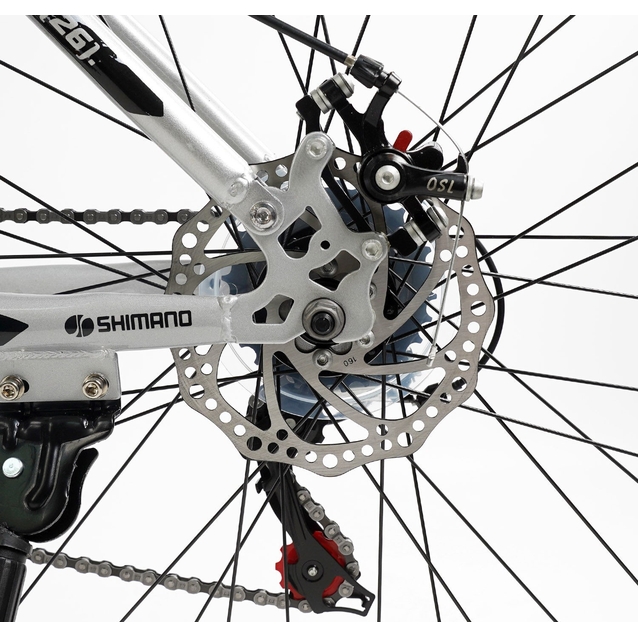 Велосипед 26 ST Corso «REND» RD-16800 сталь 15", (к-т SHIMANO) чорно-сірий фото westvelo.com