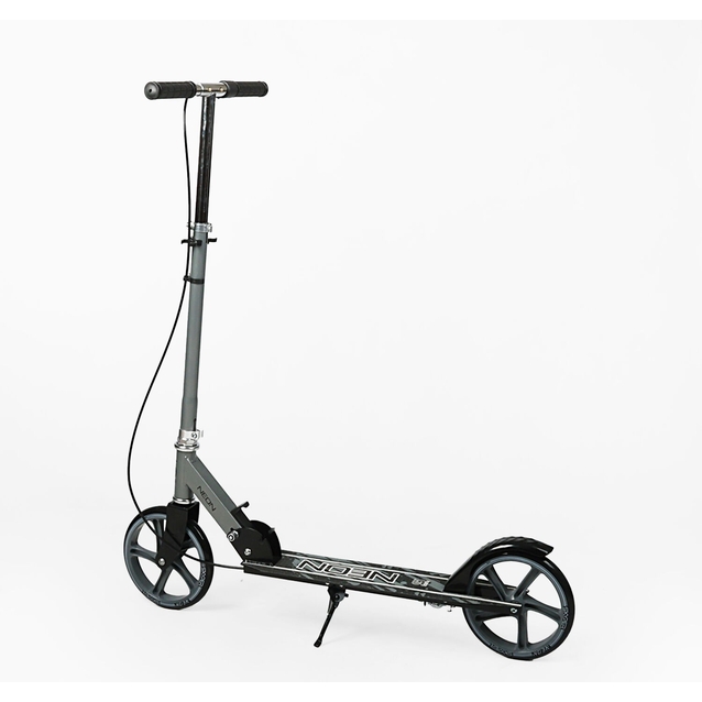 Самокат дитячий 2-х колісний, PU Skyper «NEON» N-62794 чорний, Ø200mm, ST, ручне гальмо фото westvelo.com