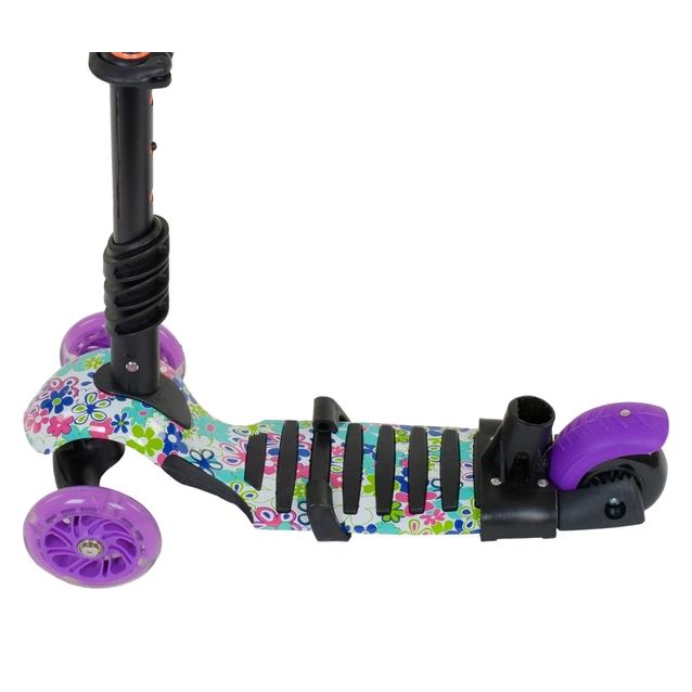 Самокат 5в1 Best Scooter 68995, колеса PU 120х90mm зі світлом, фіолетовий фото westvelo.com