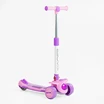 Самокат дитячий 3-х колісний, Skyper BS-963 фіолетово-рожевий, колеса PU Ø125mm зі світлом, музика та підсвічування платформи, кермо складне фото westvelo.com