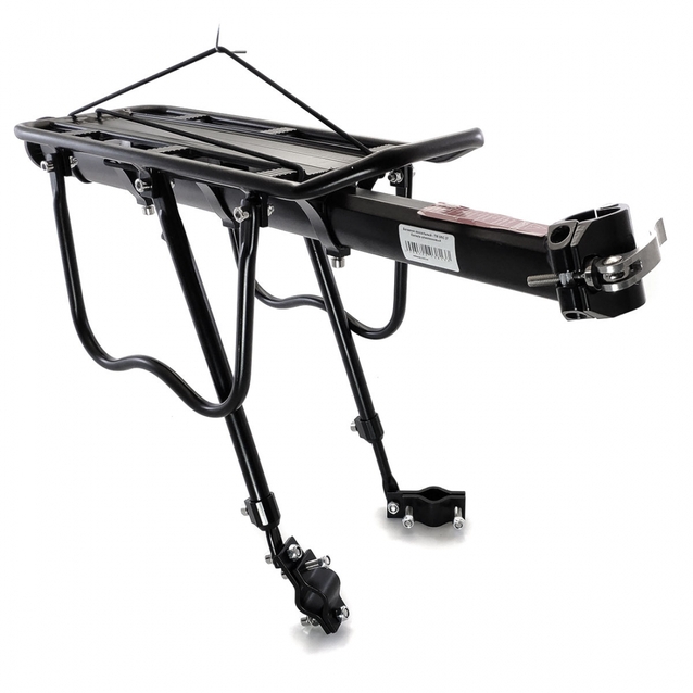 Багажник консольний на трубу сідла, алюміній AFT-133 з підпорами (болти) + катафот фото westvelo.com