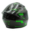Мото шолом, закритий (L) QIKE TRON "215" чорно-салатовий, глянцевий фото westvelo.com