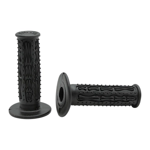 Мото гріпси (MOTOGRIP), чорні гумові з буртиком