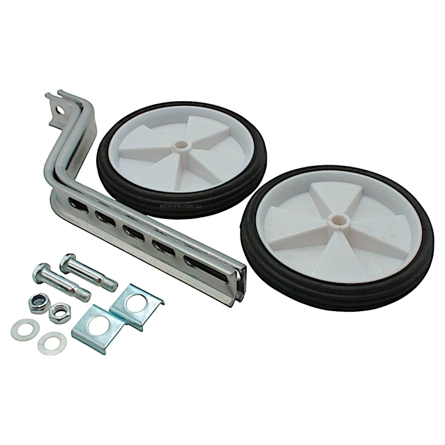 Бокові дитячі колеса (Ø 12-20) пластмасові білі (AFT-117) фото westvelo.com