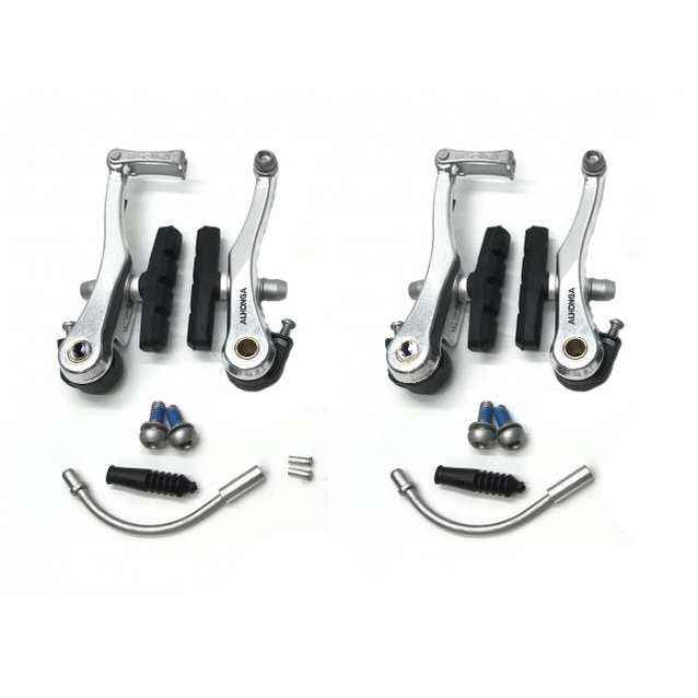 Гальма V-brake (перед + зад) ALHONGA алюміній сірі фото westvelo.com