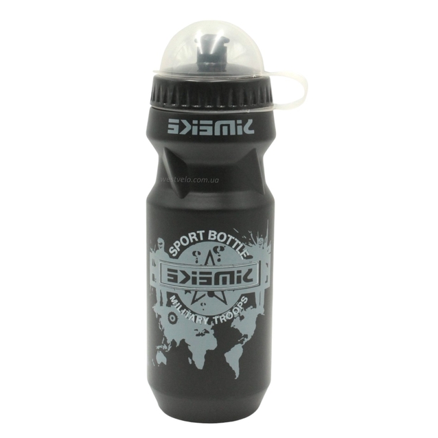 Фляга SIMEKE 650ml "MILITARY" пластмасова чорна фото westvelo.com