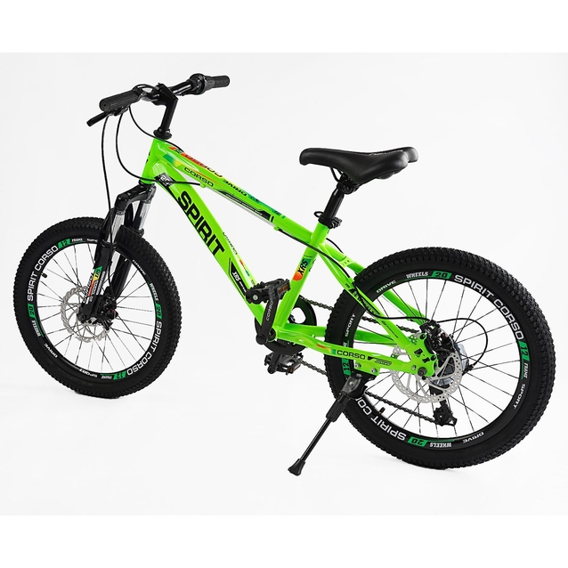 Велосипед 20 ST Corso «SPIRIT» ST-20622 сталь 12", (к-т SHIMANO) салатовий фото westvelo.com