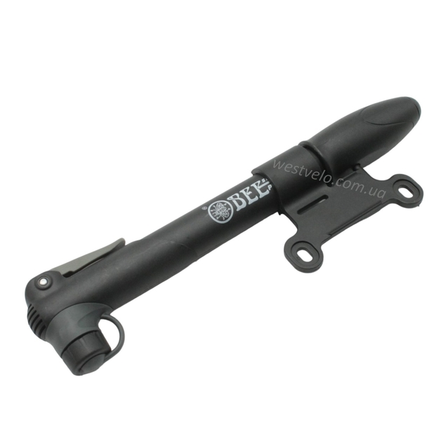 Насос вело BEE pump (M21-02) пластик з кріпленням чорний (AV/FV) фото westvelo.com