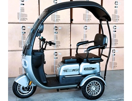 Трицикл Corso «TERRA» TR-310024, двигун 1200W, акумулятор 72V 24Ah літій-марганцево-залізо-фосфатний, срібний, колеса 10"