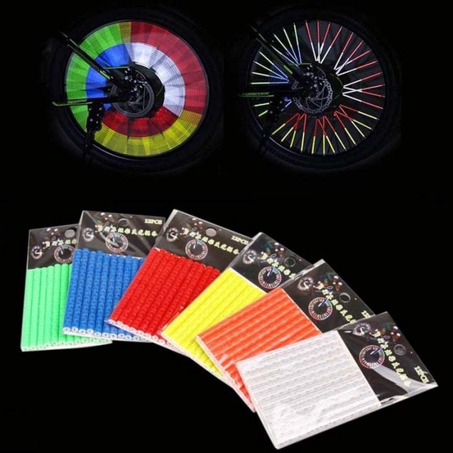 Світловідбиваючі трубки на спиці, білі фото westvelo.com