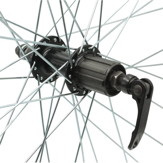 Колесо 28-29 зад, обід 2-ний чорний, втулка AL. Joy Tech, касета 8-10S, ексцентрик (Gravity) фото westvelo.com