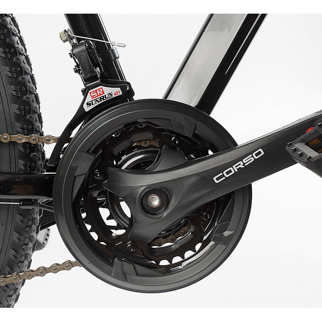 Велосипед 29 ST Corso «NITRO» NT-29722 сталь 17", (к-т SunRun) чорно-червоний фото westvelo.com