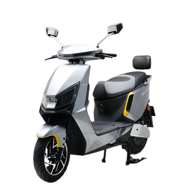 Електроскутер Garow «SOLANO» CR-412088, двигун 2500W, акумулятор 72V 30Ah літій-залізо-фосфатний, срібний, колеса 12/10" фото westvelo.com
