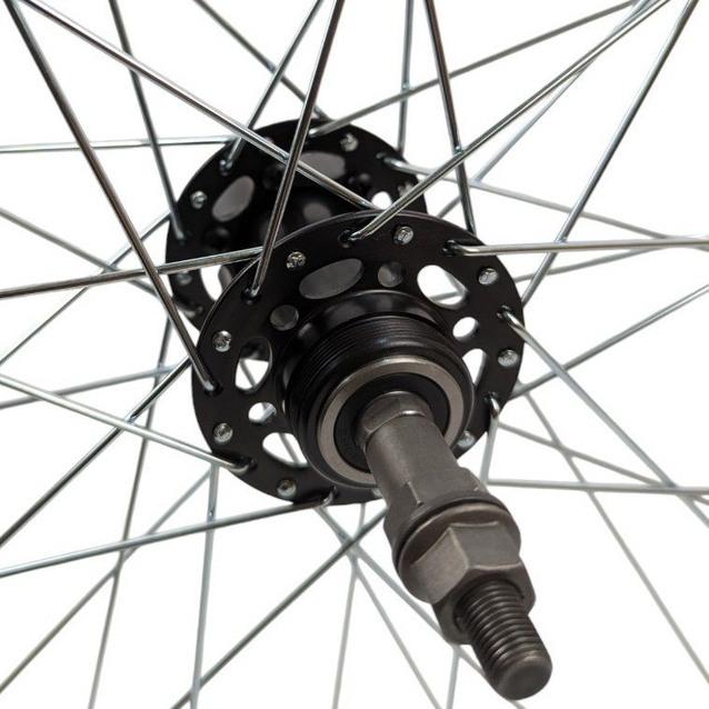 Колесо 28-29 зад, обід 2-ний чорний, втулка ST. SHUNFENG на промах чорна, диск 6 болтів, чорна спиця (Guan Jin) фото westvelo.com