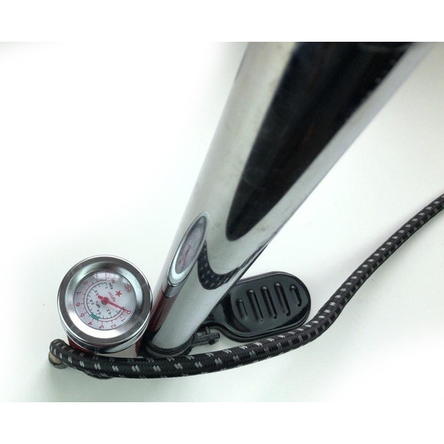 Насос авто з манометром, сталевий нікель, китай фото westvelo.com