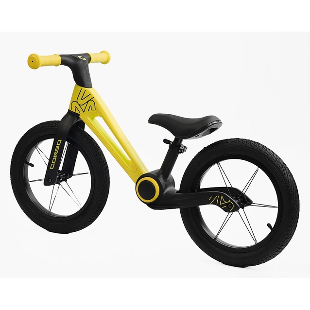 Велобіг 14 Corso надувні колеса, нейлонова складна рама NL-71040 жовтий фото westvelo.com