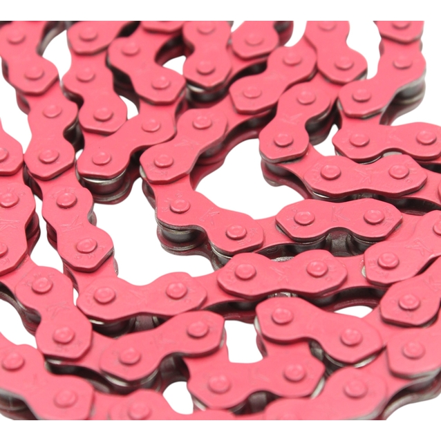 Ланцюг одношвидкісний BMX KMC (K710 cherry) (1/2Х1/8Х100L) + замок, червоний (Тайвань) фото westvelo.com