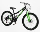 Велосипед 24 ST Corso «STARK» SK-24062 сталь 12", (к-т Saiguan) чорно-салатовий фото westvelo.com