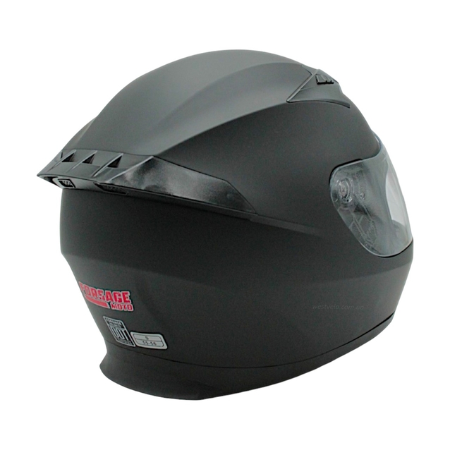 Мото шолом, закритий (L 59-60) "888" чорний, матовий, вмонтовані окуляри фото westvelo.com