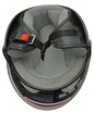 Мото шолом, відкритий (S) TimA №208 чорно-блакитний, глянець з дашком фото westvelo.com