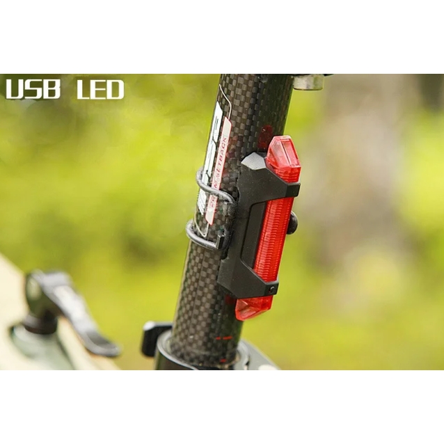 Мигалка зад №918 DC-918, з акумулятором, на usb зарядку,червона фото westvelo.com