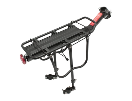 Багажник консольний на трубу сідла, алюміній AFT-134 з підпорами (болти)+ катафот