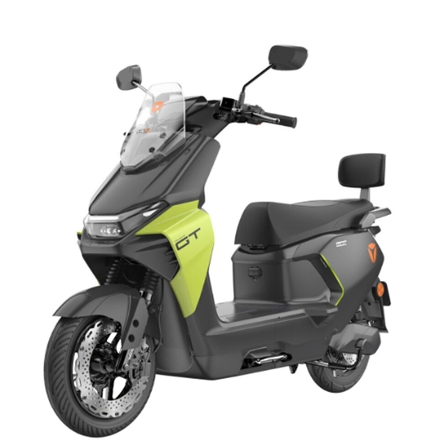 Електроскутер Yadea «GS70» 2608, двигун 2900W, акумулятор 72V 23Ah графеновий, чорно-салатовий, колеса 12" фото westvelo.com