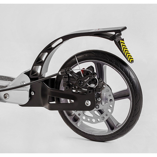 Самокат дитячий 2-х колісний, PU Best Scooter «FACTOR» BS-81766 срібний, Ø200mm, AL, 2 амортизатора, фляготримач