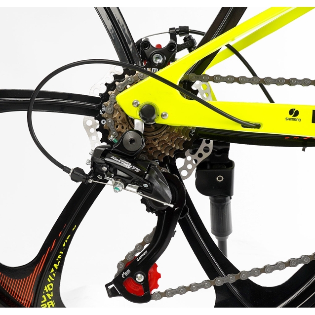 Велосипед 24 MG Corso «MAGNUM» MN-24821 магній 11", (к-т SHIMANO) жовто-помаранчевий фото westvelo.com