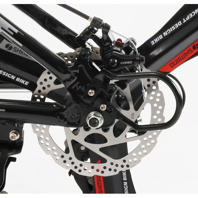 Велосипед 26 AL Corso «EVOLUTION» EV-26560 алюміній 13", (к-т SHIMANO) чорно-біло-червоний фото westvelo.com