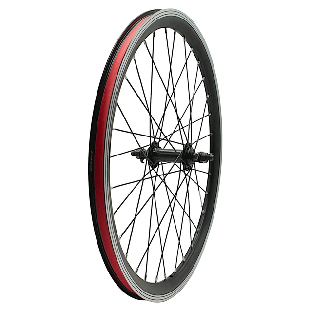 Колесо 22 перед, обід 2-ний чорний, втулка М на віночках, чорна спиця (AL-22107 V) з фліпером фото westvelo.com