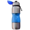 Фляга 750 ml алюміній-пластик прозора, синя фото westvelo.com