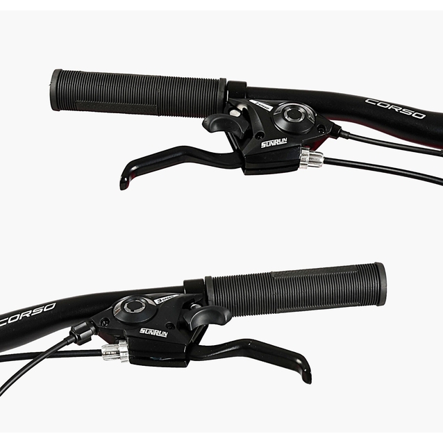 Велосипед 24 AL Corso «PROJECT»  PJ-24115 алюміній 11", (к-т SunRun) чорно-помаранчевий фото westvelo.com