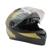 Мото шолом, закритий (XL) AXK (095) чорно-золотий матовий, вмонтовані окуляри фото westvelo.com