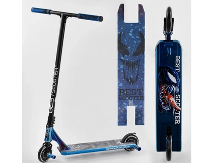 Самокат трюковий Best Scooter «SIMBIOTE-1» 44374 синій, HIC-система, пеги, AL диск та дека, колеса PU Ø120mm, ширина керма - 57 см