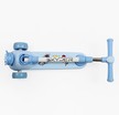 Самокат 2в1 Skyper KR-928/06 колеса PU Ø125mm/40mm зі світлом, блакитний, музика та підсвічування платформи, кермо складне фото westvelo.com