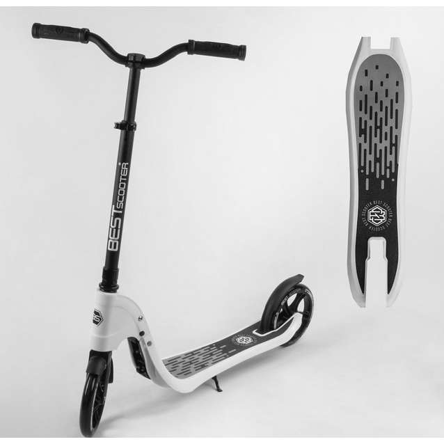 Самокат дитячий 2-х колісний, PU Best Scooter BS 52753 білий, Ø200mm, AL+ST фото westvelo.com