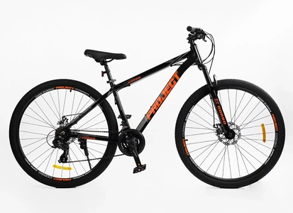 Велосипед 29 AL Corso «PROJECT» T-29077 алюміній 17", (к-т SunRun) чорно-помаранчевий