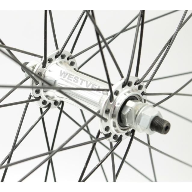 Колесо 26 перед, обід 2-ний чорний, втулка AL на промах, чорна спиця фото westvelo.com