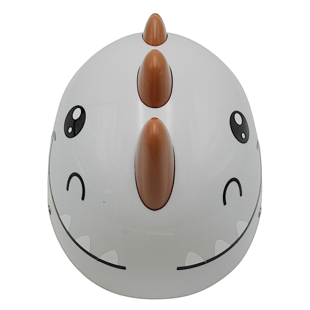 Вело шолом дитячий 586  "Динозавр" білий, регульований фото westvelo.com